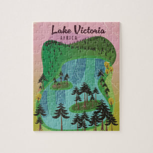 Afrika-Reiseplakat Victoriasee Puzzle
