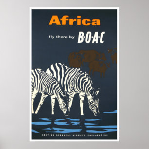 Afrika-Reiseposter Afrikanische Safari-Kunst Retro Poster