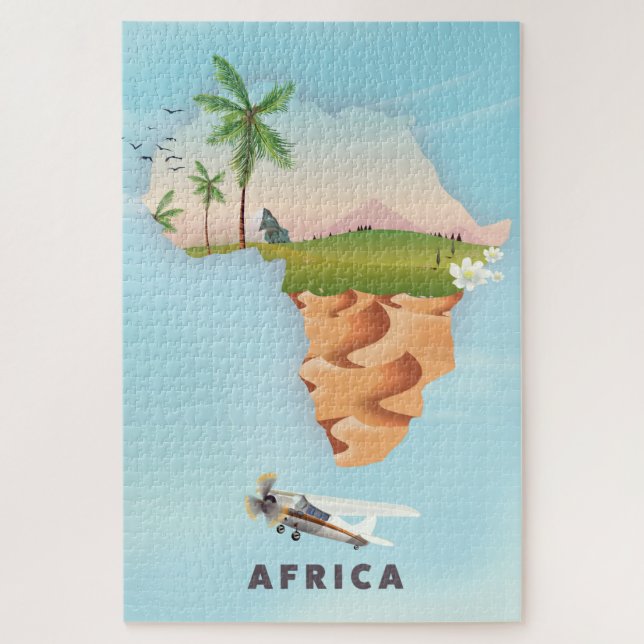 Afrika-Reiseposter Puzzle (Vertikal)