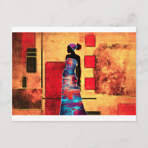Afrika Retro-Geschenke im Vintagen Stil AF091 Postkarte