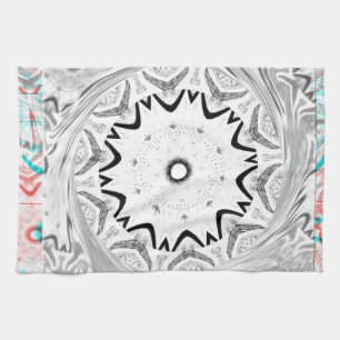 Afrika Rosa Cyan Geometrie Küchentuch