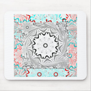 Afrika Rosa Cyan Geometrie Mousepad