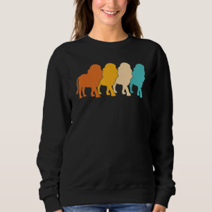 Afrika Safari Löwe Tier König Retro Löwe Sweatshirt