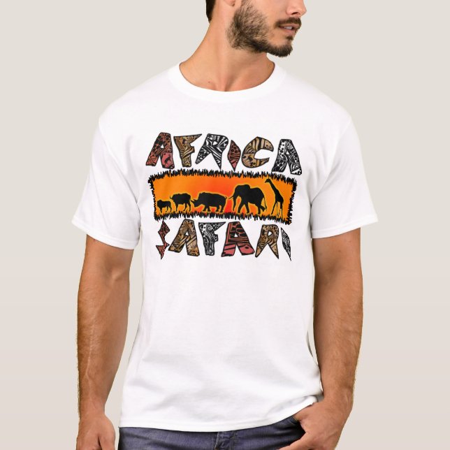 Afrika-Safari-T-Shirt T-Shirt (Vorderseite)