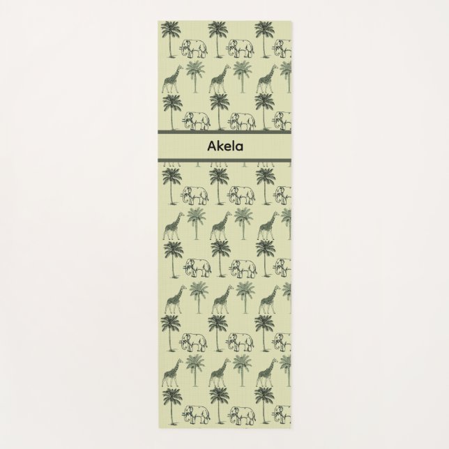 Afrika-Savanne-Muster, individuell Yogamatte (Vorderseite)
