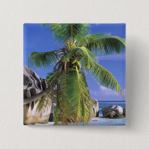 Afrika, Seychellen, La Digue Island. Granit 2 Button