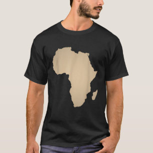 Afrika Shirt Beige Tan Afrikanischer Kontinent Kar