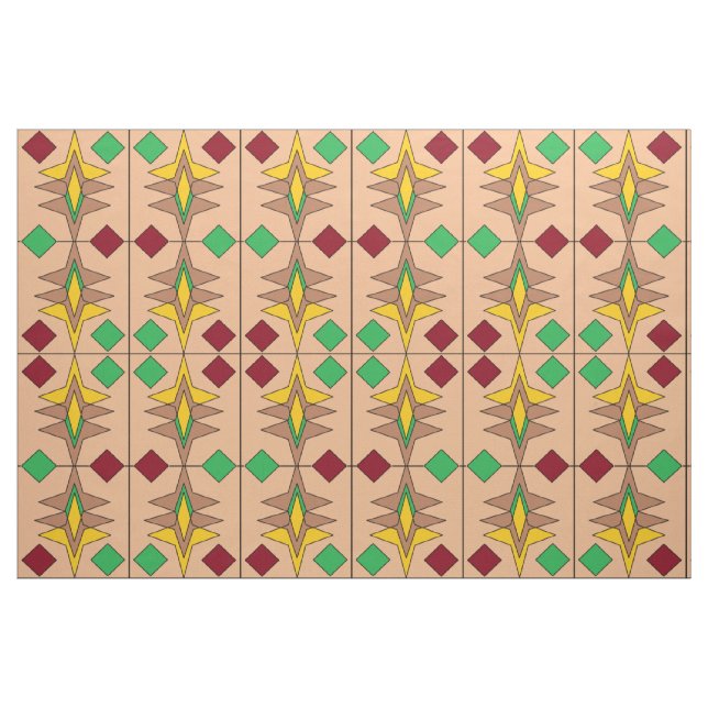 Afrika Square Star Stoff (Fat Quarter (45,7 x 55,9 cm))