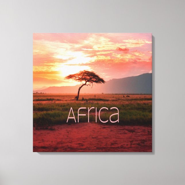 Afrika Sunset African Leinwanddruck (Vorderseite)