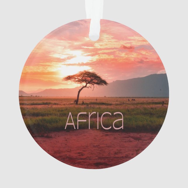 Afrika Sunset African Ornament (Rückseite)