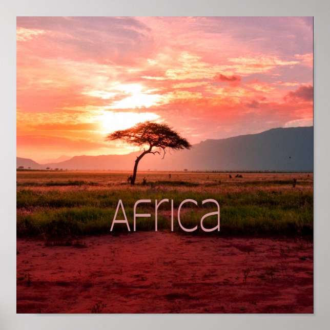 Afrika Sunset African Poster (Vorne)