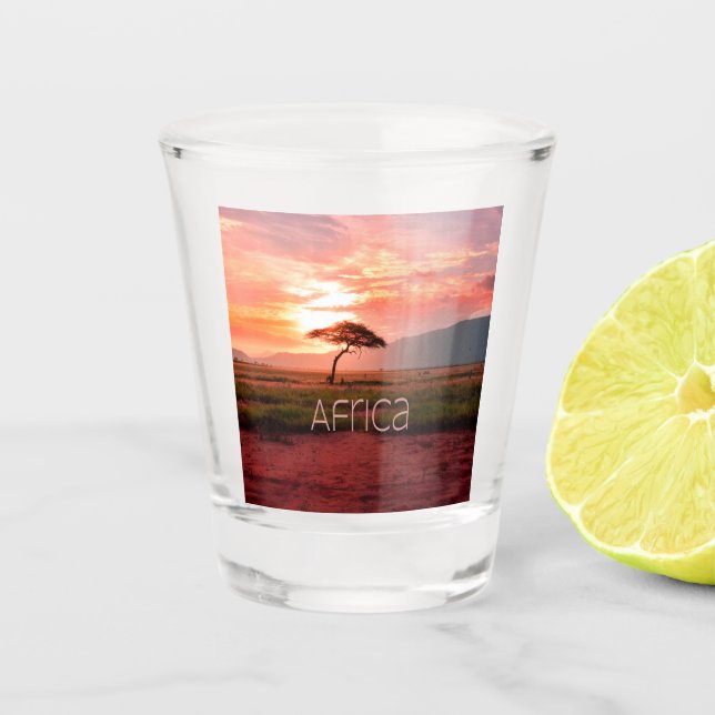 Afrika Sunset African Schnapsglas (Vorderseite)
