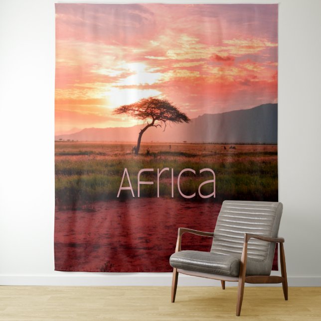 Afrika Sunset African Wandteppich (Beispiel)