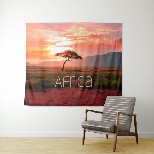 Afrika Sunset African Wandteppich (Beispiel (Horizontal))