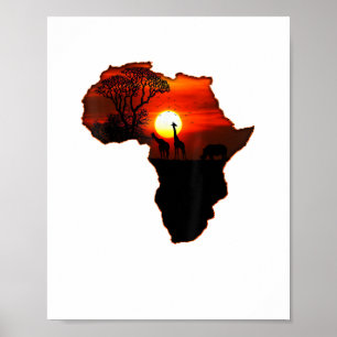 Afrika T-Shirt Karte von Afrika Tee Südafrikanisch Poster