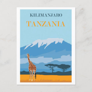 Afrika Tansania Kilimandscharo Reisen Vintage Postkarte