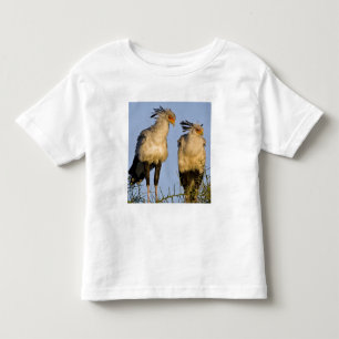 Afrika. Tansania. Sekretärvögel in Ndutu Kleinkind T-shirt