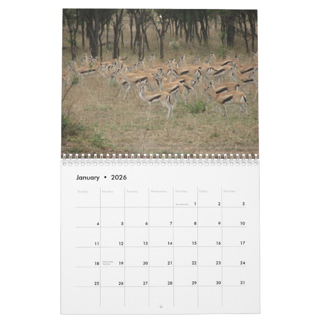 Afrika: Tansania u. Kenia Kalender (Jan 2026)