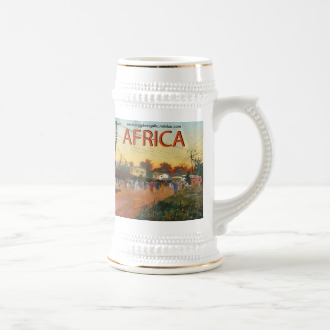 AFRIKA-TASSE MOJISOLA EIN GBADAMOSI OKUBULE BIERGLAS (Rechts)