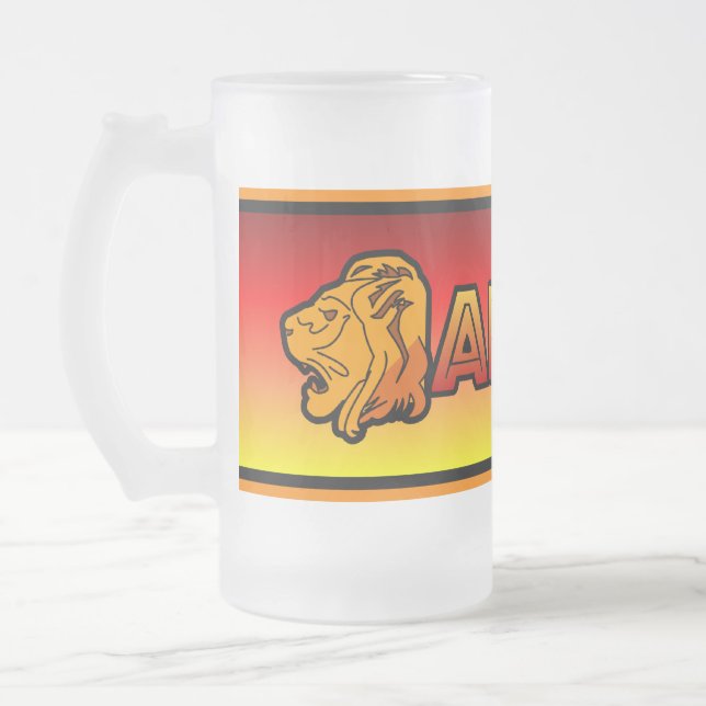 Afrika-Tasse - wählen Sie Art u. Farbe Mattglas Bierglas (Links)