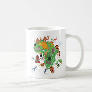 Afrika-Tier-Karte Kaffeetasse