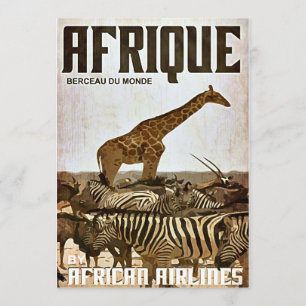 Afrika Tourismus-Poster Einladung