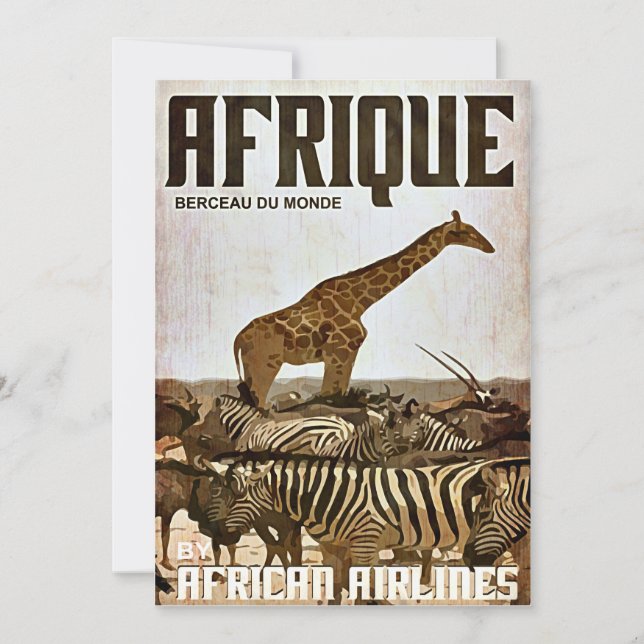 Afrika-Tourismusplakat Einladung (Vorderseite)