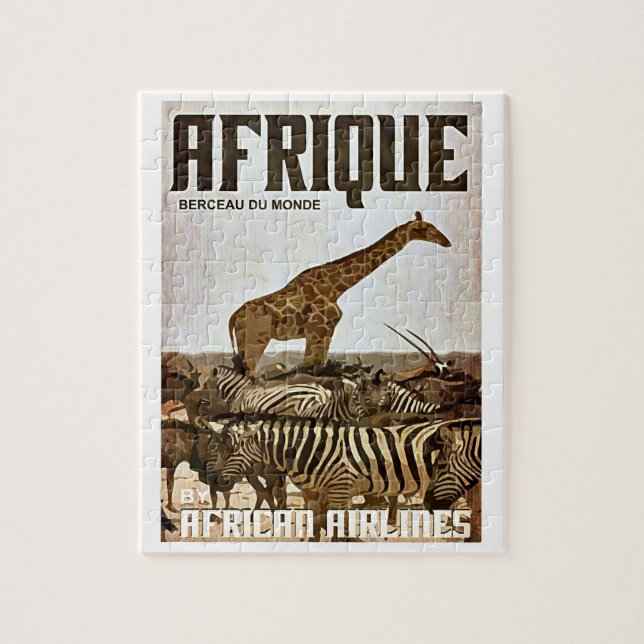 Afrika-Tourismusplakat Puzzle (Vertikal)