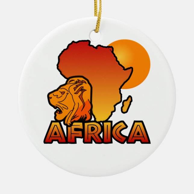 Afrika-Verzierung Keramik Ornament (Vorne)