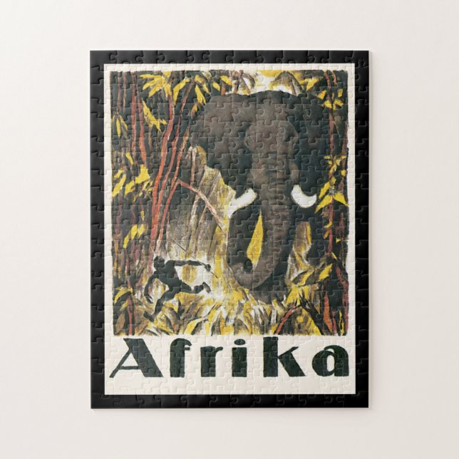 Afrika Vintage Reiseposter Puzzle (Vertikal)