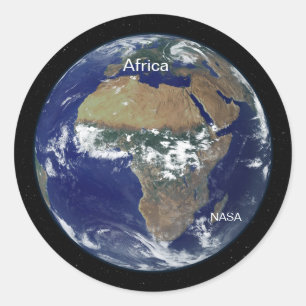 Afrika vom Weltraum, NASA-Satellit Runder Aufkleber
