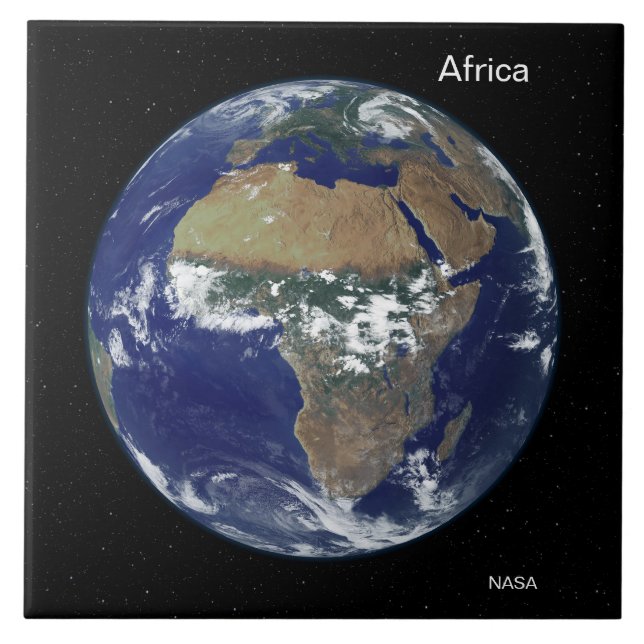 Afrika vom Weltraum, NASA-Volldatenträger-Image Fliese (Vorderseite)