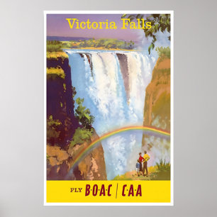 Afrika Wandkunst Victoriafälle Reiseplakat Poster