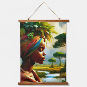 Afrika Wandteppich Mit Holzrahmen