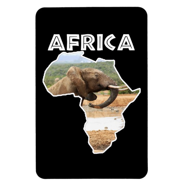 Afrika Wildnis Kontinentaler Elefantenaufstieg Magnet (Vertikal)