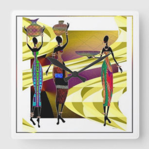 Afrikaner Festiva Quadratische Wanduhr