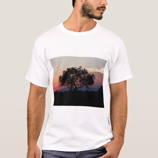 Afrikaner Marula Baum am Sonnenuntergang T-Shirt (Vorderseite)
