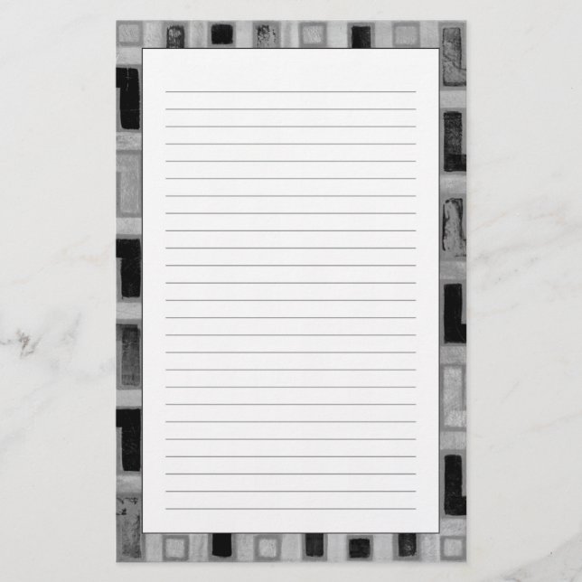 Afrikaner Mudcloth Gewebe mit geometrischen Briefpapier (Vorderseite)