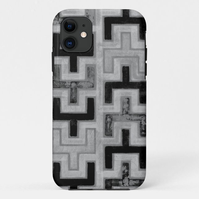 Afrikaner Mudcloth Gewebe mit geometrischen Case-Mate iPhone Hülle (Rückseite)