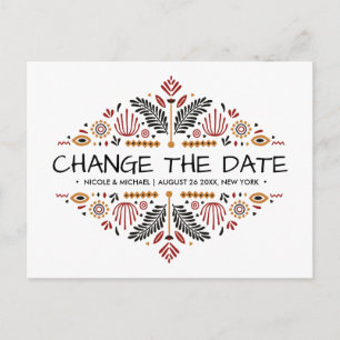 Afrikanerin   Ankara Kente Wedding Wechsel der Plä Ankündigungspostkarte