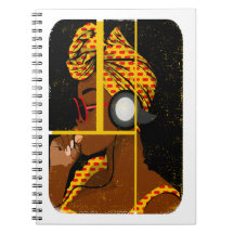 Afrikanerin hört Musik