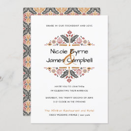 Afrikanerin | Modern Ankara Kente Wedding Einladung