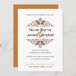 Afrikanerin | Moderne Hochzeit in Ankara Einladung