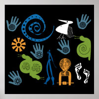 afrikanisch-abstrakt-modernes Muster