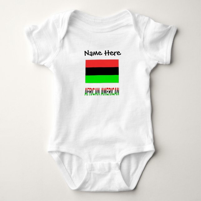 Afrikanisch-afrikanische Diaspora-Flagge personali Baby Strampler (Vorderseite)