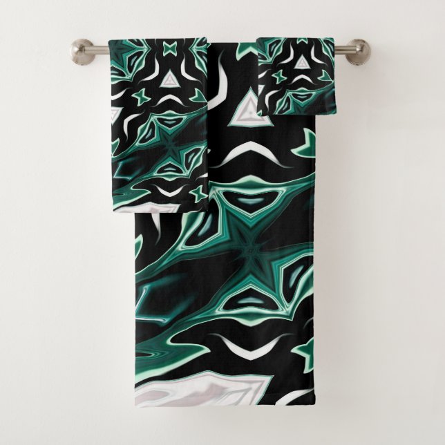 Afrikanisch-afrikanisches Muster kaleidoscope Badhandtuch Set (Insitu)