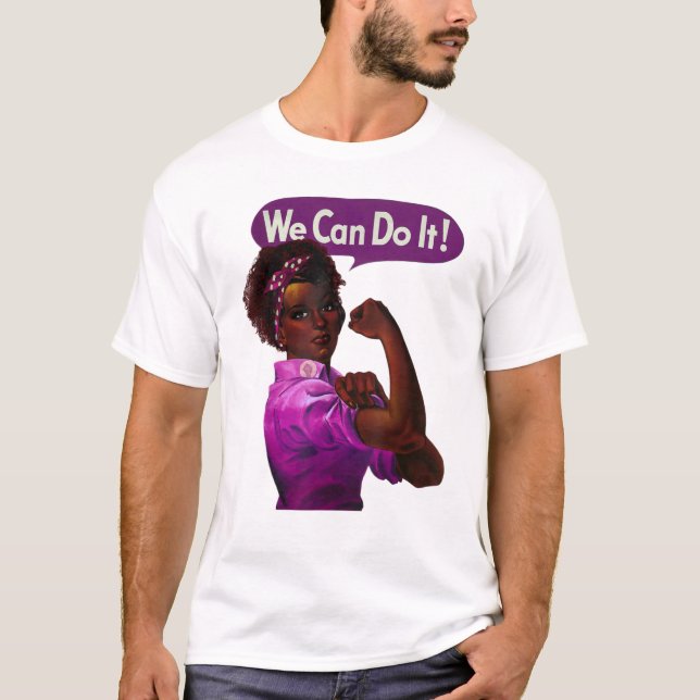 Afrikanisch-Amerikanerin Rosie The Riveter Black H T-Shirt (Vorderseite)