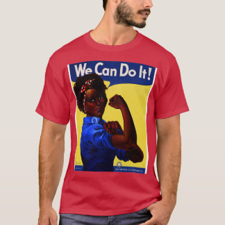 Afrikanisch-Amerikanerin Rosie the Riveter Wir kön T-Shirt