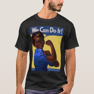 Afrikanisch-Amerikanerin Rosie the Riveter Wir kön T-Shirt