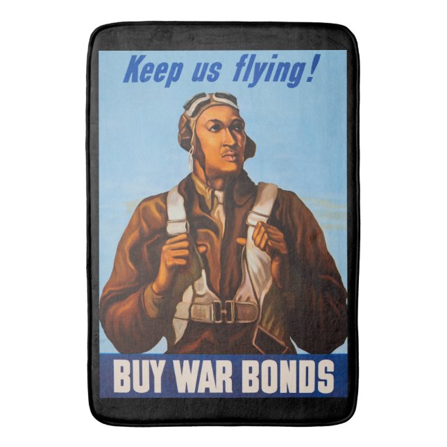 Afrikanisch-amerikanische Aviatoren kämpfen Pilote Badematte (Vorderseite Vertikal)